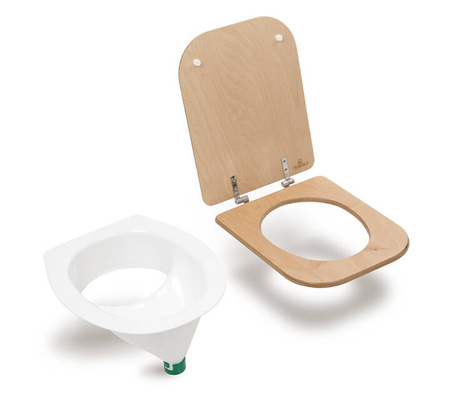 Composting toilet insert (white) & toilet seat TROBOLO