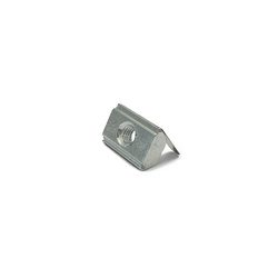 MiniTec Sliding Nut with Spring Washer Silver Galvanized Steel