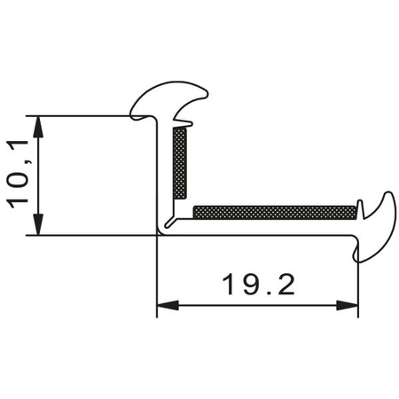 Podkładka gumowa do szyn 35 mm 45 m z uszczelniaczem Estorfer