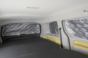 Thermal insulation for all windows of VW Multivan T7 from 2021 - set of Carbest Isoflex 7-layer thermal mats, 8 pieces