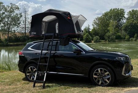 CAMPTECH Türkis Air inflatable roof tent - 220 x 140 x 115 cm, electric pump, mattress and ladder, 33.1 kg