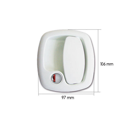 Complete lock 1200 white-key Zadi