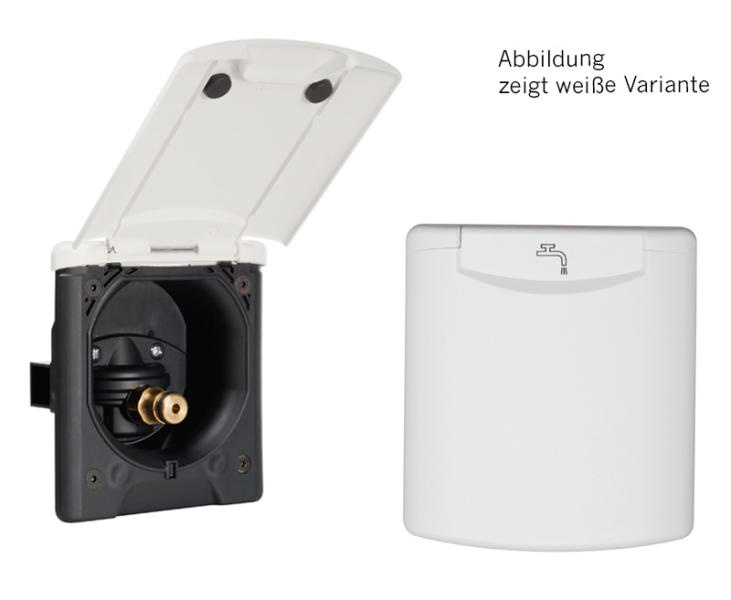 ABL przyłącze wody miejskiej z reduktorem ciśnienia i klapką magnetyczną, antracytowe 130 x 145 mm - kamper i przyczepa
