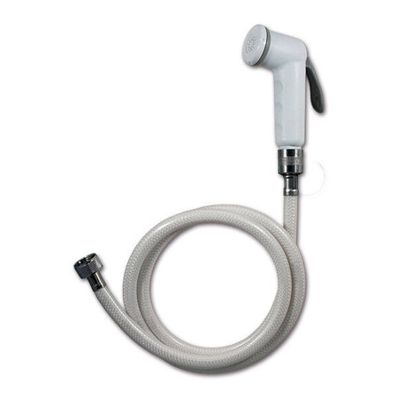 Słuchawka prysznicowa biała z wężem PVC 1,2 m - gwint 1/2" wewnętrzny