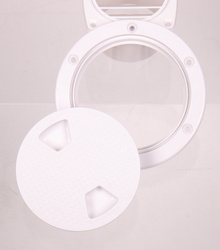 Otwór inspekcyjny Carbest z pokrywą śrubową Ø198mm, biały