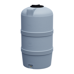 Cylindryczny pionowy pojemnik 250 l UHPLAST szary