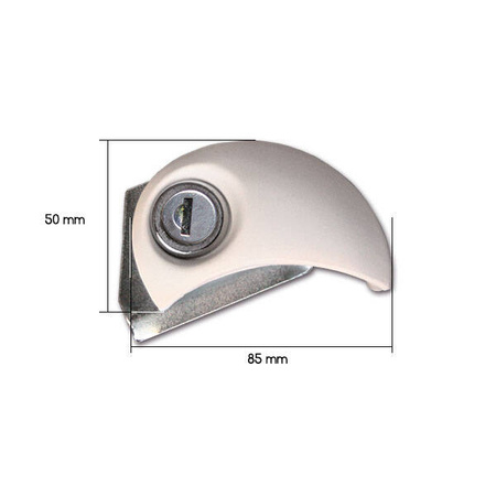 Flap Lock Moon right with cylinder and keys