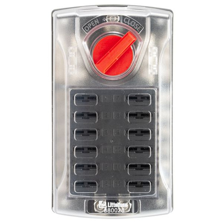 Skrzynka bezpieczników 12 sztuk ST ATO® z listwą uziemiającą