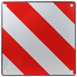 EAL 2-in-1 Warning Sign made of Aluminum, Red-White, 50x50 cm