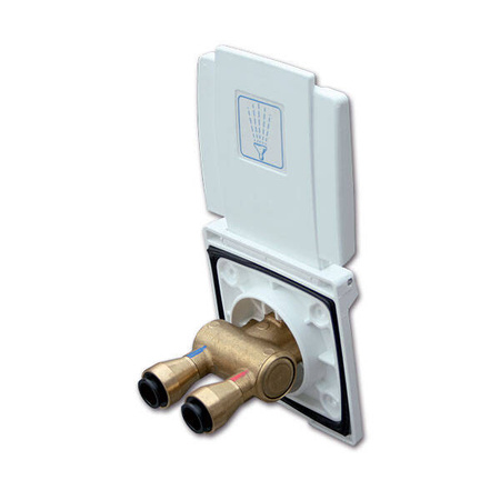White quick-connect outdoor shower - 150 cm