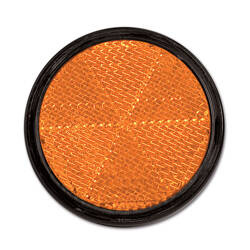 Orange reflector Ø 60 with centre pin
