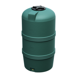 Cylindryczny pionowy pojemnik 250 l UHPLAST zielony