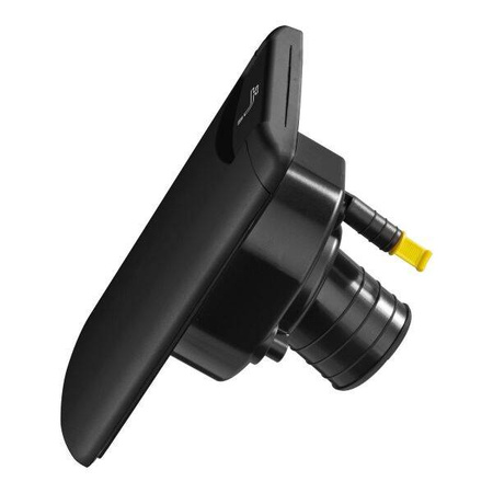 FAWO Gniazdo wlewu wody na ścianę boczną czarne - wąż ø40 mm, otwór 85,5 x 90 mm