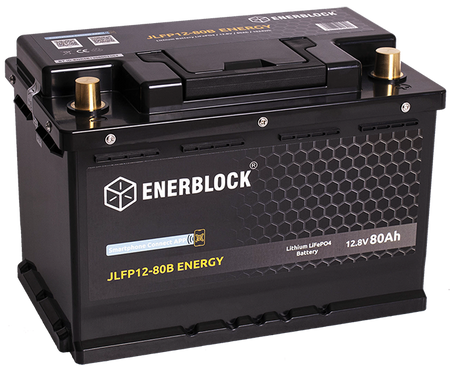 80AH Battery LITHIUM ENERGY LiFePO4 ENERBLOCK 12.8V
