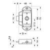 Lock Piccolo Nova left nickel-plated D25
