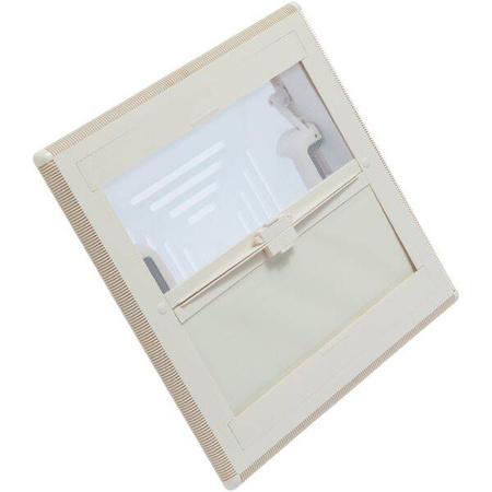 Okno dachowe MPK Skylight model 42K z kremowobiałą ramą, z moskitierą i roletą