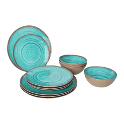 Tableware Set Halo, 12 Pcs., aqua