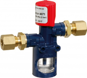 GOK gas leak tester type 4071 Marine, RVS 8 x RVS 8 with 2 hose adapters 8 mm - for boats and yachts