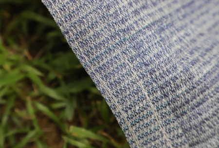 CAMPTECH awning carpet size 16 - 648 x 250 cm, breathable, blue and grey, 17.11 kg