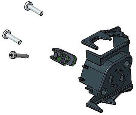 Complete plug connector for Combi D