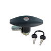 Zamek 1052 czarny z bębenkiem i kluczami
