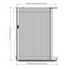 Moskitiera plisowana Horrex do drzwi przesuwnych VW T5 (2009-2015) i T6/T6.1 (2015-2024), czarna, 98,8 x 134,3 cm