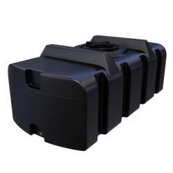 Prostokątny pojemnik 650 l UHPLAST czarny