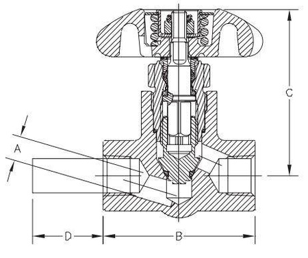 REGO T9464DA .675” O.D. Tube ⅜”F.NPT Short Stem Cryogenic Valve