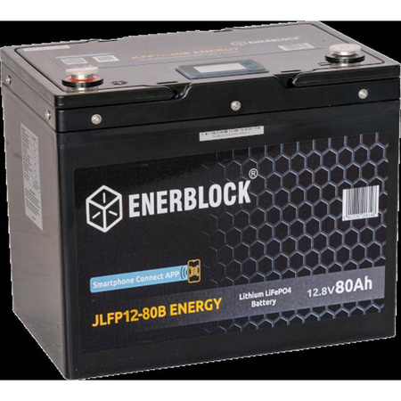 80AH Battery LITHIUM ENERGY LiFePO4 ENERBLOCK 12.8V