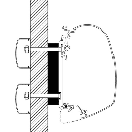 Thule adapter 3,50 m do Dethleffs Globebus, markizy Omnistor 4900, 5200, 8000 - 308003