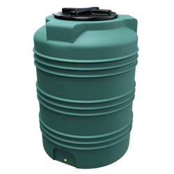 Cylindryczny pionowy pojemnik 300 l UHPLAST zielony
