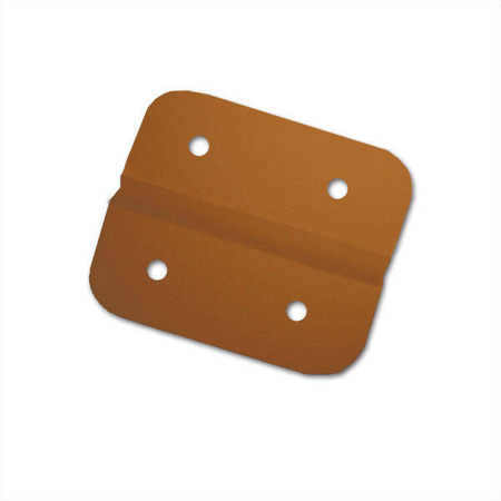 Plastic chest hinge 43 x 40 mm, brown - flat hinge for lids, lockers and seat boxes