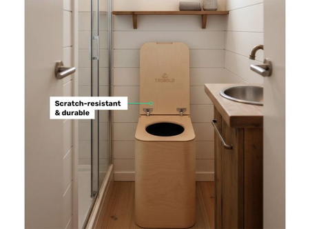 TROBOLO SilvaBlœm - wooden composting toilet with urine separation, natural wood
