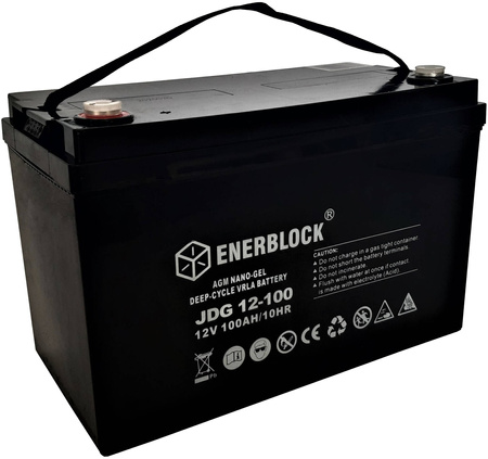 100AH Battery JDG-AGM-GEL Hybrid ENERBLOCK 12V