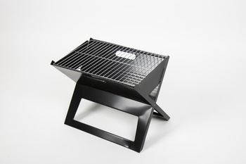 Grill węglowy kempingowy stalowy 42x27 cm