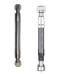 RegO 72" (1,80m) LNG 1/2" Hose Stainless Steel Connections - CHS-4-440-440-072