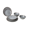 Tableware Set Halo, 12 Pcs., grey