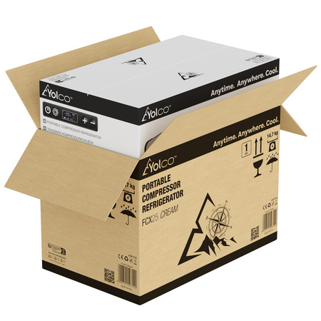 Yolco przenośna lodówka kompresorowa FCX25 25 l, kremowa