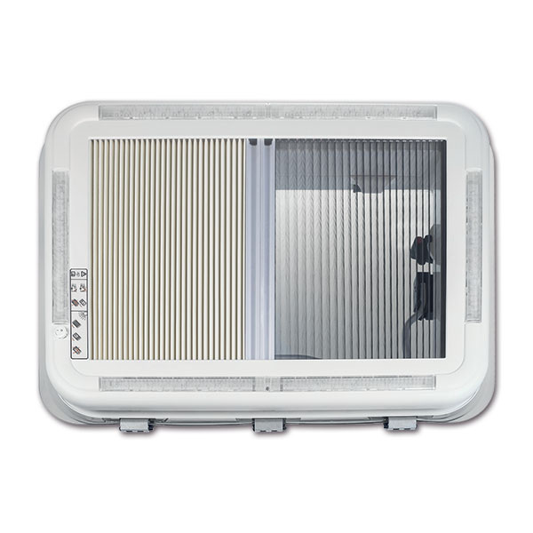 ExtraVENT 100 interior frame with blind, fly screen and LED