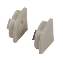 Zaślepka LED aluminiowa 16mm szara plastikowa 2 szt.