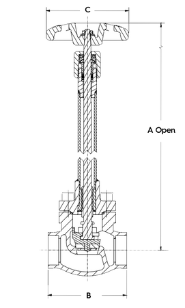 RegO SKL9402BW ¼” Stainless Steel Globe Valve Advantage Series Long Stem
