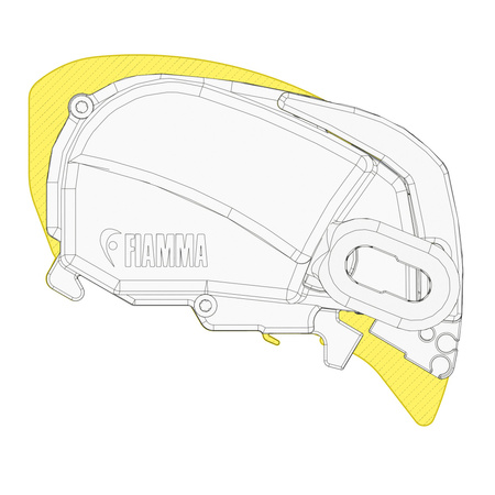 Fiammastore F80 Markiza 320cm Jasnoszary Polarny Biały 28,5kg