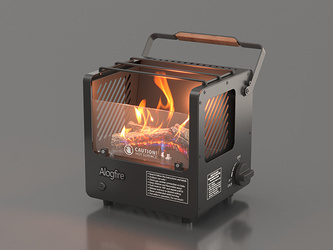 Przenośny kominek gazowy Alogfire Mini Campfire ALF-B11 - 1,5 kW, kartusz butanowy 220 g, prawdziwy płomień, ODS, tylko na zewnątrz