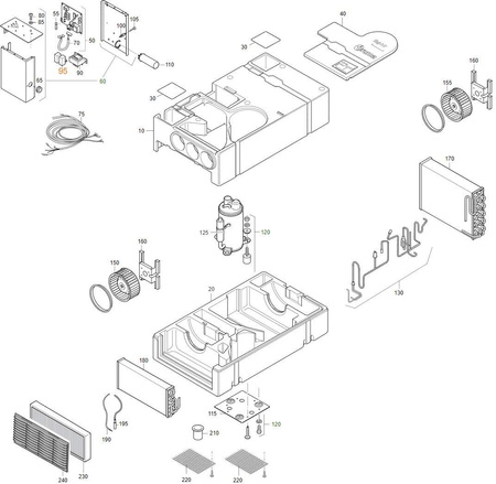 3MFD block capacitor suitable for Saphir and Frostair air conditioning systems