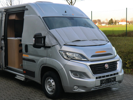 Zewnętrzna termoizolacja szyb kabiny Fiat Ducato od 2015 - osłona termiczna Carbest z pianką 10 mm