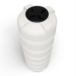 Cylindryczny pionowy pojemnik 750 l UHPLAST biały