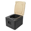 Trelino Origin S composting separation toilet anthracite with wooden lid, 3.5 l / 6 l, no water or chemicals