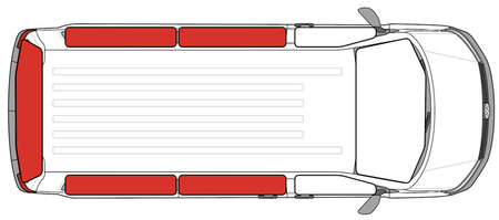 Thermal insulation for the living area of Renault Trafic / Opel Vivaro from 2014, long wheelbase, for vans with a sliding door on the right - Carbest Isoflex 7-layer thermal mats, 5 pieces
