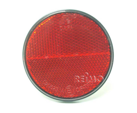 Odblask okrągły 72mm samoprzylepny czerwony (1 szt.)