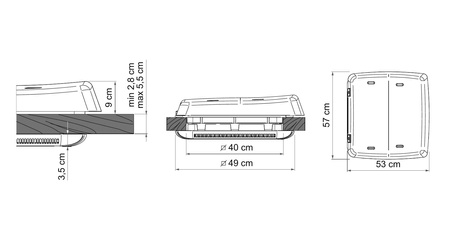 Okno dachowe Fiamma Vent F Pro 40 x 40 cm Crystal 07380-02 - moskitiera, roleta plisowana, dach 28-55 mm, kamper i przyczepa